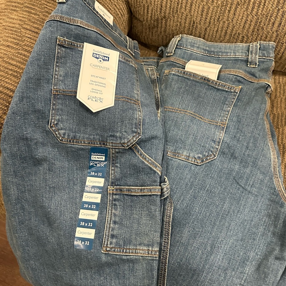 Saddlebred Men's Relaxed Fit Jeans - Blue 2 pair